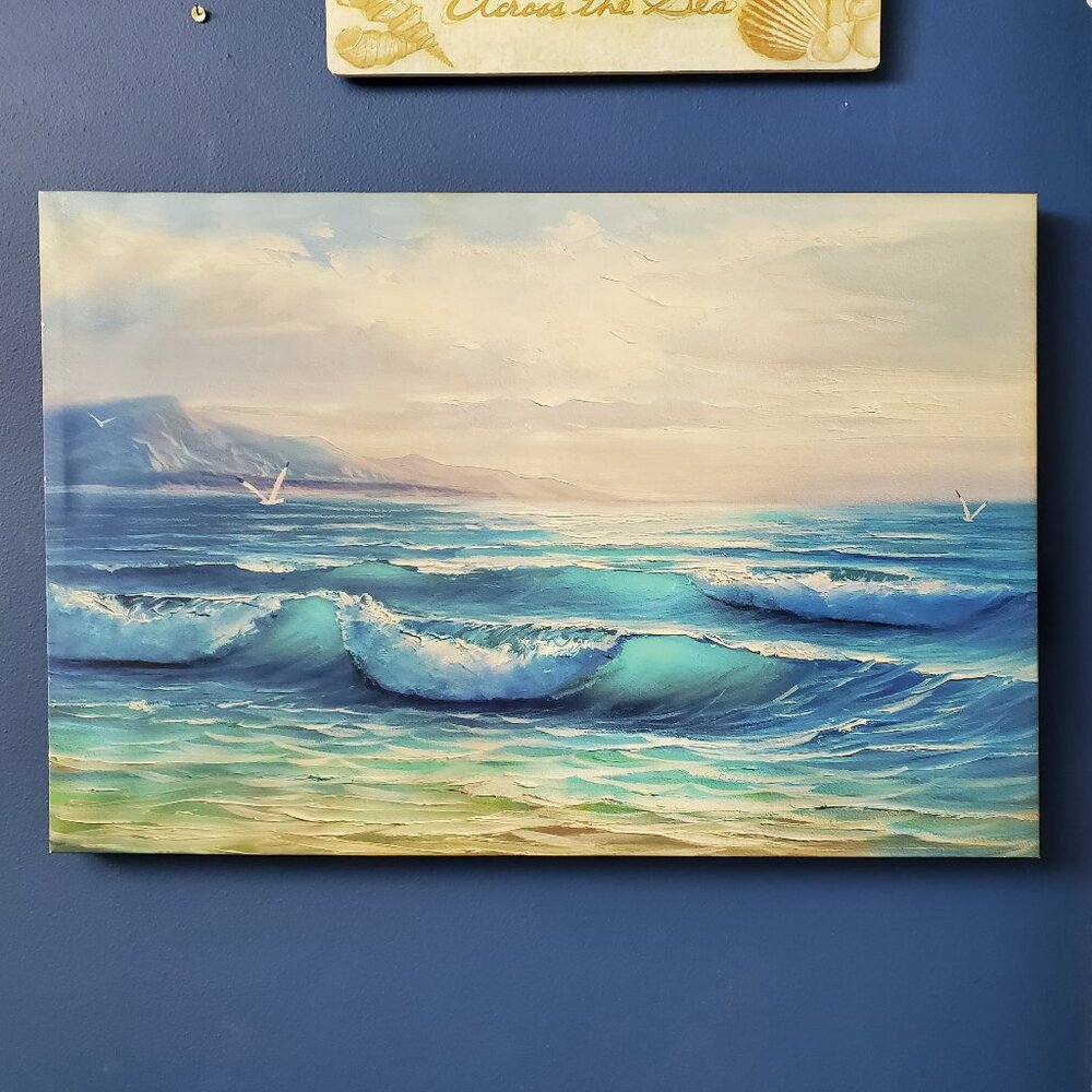 Blue Sea Canvas Art Print